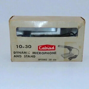 Vintage Calrad 10-30 Dynamic Microphone and Stand Appears new but untested